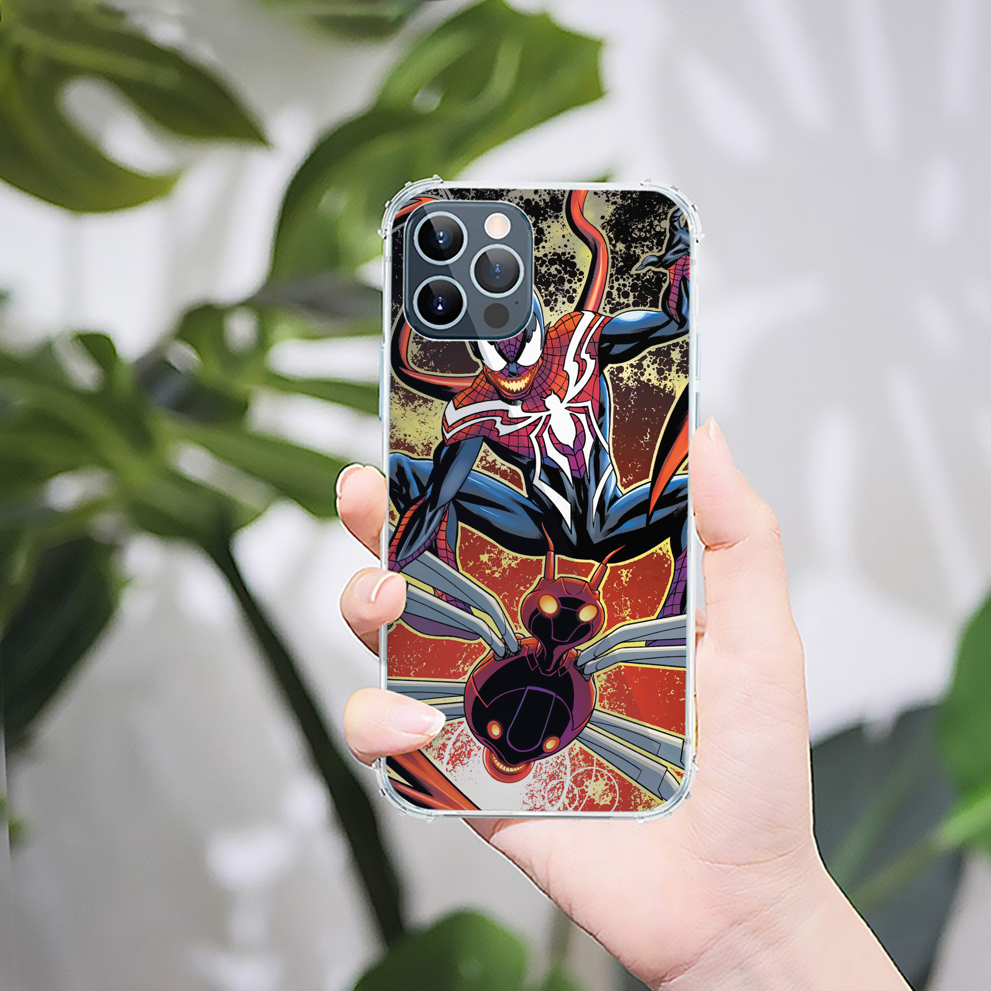 （画像用） Spider Man スパイダーマン 【iPhone 12シリーズ対応】透明スマホケース（クリアソフトケース）